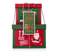 Set da bagno Accentra HELLO WINTER in cofanetti impilati, include docciaschiuma, crema mani e unghie, bombe da bagno, lime per unghie, spugna rete, regalo donna Natale, profumo Mirtillo Ghiacciato