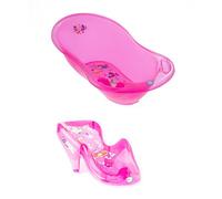 Set da bagno Aqua trasparente rosa set indispensabile per il bambino neonato vasca + seggiolino sdraio