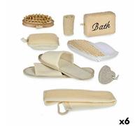 Set da Bagno Berilo Marrone 30 x 6,5 x 30 cm Cestino [6 Unità]