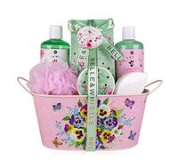 Set da bagno e doccia accentra BELLE & WHISTLE, set regalo di bellezza da 7 pezzi in una vasca vintage decorativa splendidamente decorata