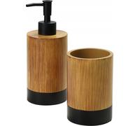 KADAX Set da bagno, distributore di sapone e bicchiere per spazzolino da...