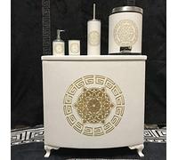 Set da Bagno Medusa Molto pregiato. Set da Bagno, 5 Pezzi, Cesto per la Biancheria, Dispenser per Sapone