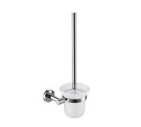 Set da bagno moderno in acciaio inox con portasciugamani, porta carta igienica, gancio per accappatoio, portasapone e portascopino a parete