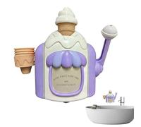 Set Da Bagno Per Per Bambini - Creatore Di Bolle Di Schiuma 23x8x20,5 Cm, Pratico Distributore Di Acqua Finta | Giocattolo Educativo Da Bagno Per Dessert A Pulizia Rapida Per Piscina Con Doccia