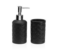 Set da Bagno Versa Nero Dolomite 6,8 x 17 x 6,8 cm