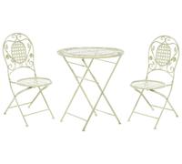 Set da Balcone Bistro a 2 Posti in Metallo Verde Chiaro Bivio