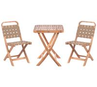 Set da balcone per esterni Bistro Set certificato in legno di acacia pieghevole