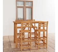 Set da Bar da Giardino 5 pz in Legno Massello di Acacia