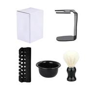 Set da barba con e pennello, strumento manuale per la toelettatura | Kit da barba per fidanzato, padre, marito, casa, viaggi, lavoro