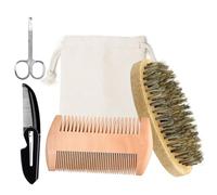 Set da barba da uomo con spazzola a forbice pettine pieghevole accessori da barba per la cura dei capelli del viso Uso domestico da viaggio