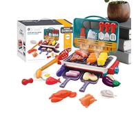 Set da barbecue per - Giocattolo da cucina all'aperto da 10 pollici | Set da griglia da cucina in ABS - Suono sfrigolante, luce che cambia colore, gioco di ruolo educativo per g