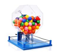 Set da bingo elettronico con tamburo manuale della lotteria, 100 palline, selettore a manovella per selezione casuale dei numeri, ideale per feste, luoghi di intrattenimento e centri commerciali