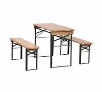 Set Da Birra 110X50X70Cm Pieghevole Con 2 Panche E 1 Tavolo