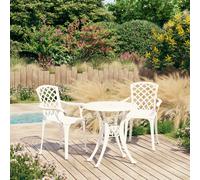 Set da Bistrot 3 pz in Alluminio Pressofuso Bianco