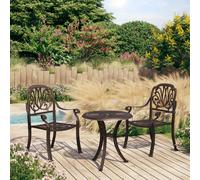 Set da Bistrot 3 pz in Alluminio Pressofuso Bronzo