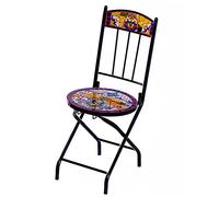 Set da bistrot in ceramica con mosaico - Tavolo pieghevole e sedie per mobili da giardino resistente alle intemperie, perfetto per conversazioni all'aperto