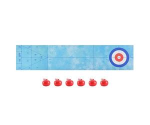 Set da bowling da tavolo - Gioco di palla da golf curling per la scrivania | Tappetino interattivo triplo piegato, giochi da golf da desktop, attività compatta indoor per più giocatori, compagni di