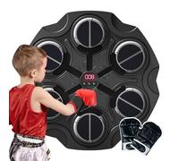 Set da boxe a parete - Giocattoli intelligenti per colpire con guantoni da boxe | Giocattolo sportivo wireless con luce e musica, attività fisica divertente per ragazzi, ragazzi e ragazze per
