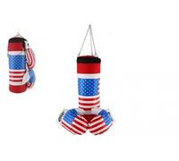 Set da boxe per bambini con motivo bandiera americana