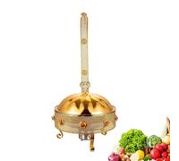 Set da buffet con scaldavivande dorato, vassoio riscaldante con vaschetta for l'acqua, servizio da buffet e riscaldatore - Riscaldatore for alimenti for eventi di catering, set da buffet con pentole c