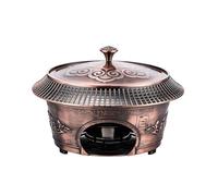 Set da buffet con scaldavivande in acciaio inossidabile, set da scaldavivande rotondo in acciaio inossidabile, server da buffet for banchetti, cene, matrimoni e feste(Red)