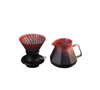 Set da caffè preparato a mano Server da caffè con filtro Interruttore Gocciolatore Macchina in vetro borosilicato fatto a mano for set di gocciolatori for caffè(Rose Purple-2pc Set)