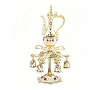 Set da caffè turco, caffettiera vintage con 6 tazze di caffè, set da tè di lusso con vassoio, cerimonia del tè decorativa for il tea party a casa(Gold)
