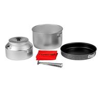 Set da Campeggio 628T+F27 con Casseruola, Padella e Bollitore per Cucina all'Aperto - Antiaderente