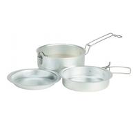Ferrino 78056HCU.1SIZ Set pentola Chiusura, Padella con Manico Pieghevole e Piatto Fondo, popote Scout V, Alluminio Unisex-Adulto, Multicolore, Taglia Unica