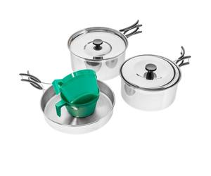 Set da campeggio Mil-Tec Stainless Steel 7 pezzi