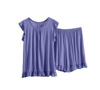 Set da casa da donna per il Regno Unito, pigiama da donna pantaloncini, pigiama da donna soffici pantaloncini corti set pigiama morbido da notte da donna in due pezzi outfit e top set pigiama nighty