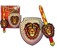 Set da cavaliere in gommapiuma EVA - spada e scudo con motivo del leone