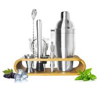 Set Da Cocktail 11 Pezzi Shaker In Acciaio Inox Da 700 Ml