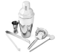 Set da Cocktail Con Shaker Pinza Ghiaccio Misurino Cucchiaio Strainer Barman