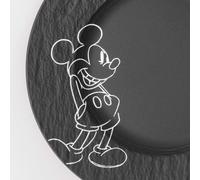 Villeroy & Boch Manufacture Rock - Mickey Mouse - Set da colazione, 4 pz., nero, lavabile in lavastoviglie e adatto per microonde, effetto ardesia con decoro Disney Topolino