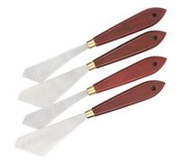 Set da Coltello da Tavolozza, Palette in Acciaio Inossidabile con Manico in Legno per Arte, Pittura, Artigianato, 4 Pezzi di Miscelazione del Raschietto