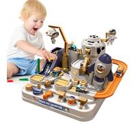 Set da corsa per bambini, con sistema solare, piccolo giocattolo per bambini per 3, 4 e 5 anni, gioco educativo con tre piccoli rovern e una bambola astronauta, set di puzzle accattivante per bambini