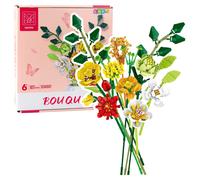 Set da costruzione - bouquet floreale decorativo, 827 pezzi