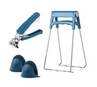 Set da Cucina Anti-Calore, 3 Pezzi, Pinza Antiscottatura, Manico per Afferrare e Sollevare Ciotole, Padelle, sollevamento piatto Pinza per Ciotola Calda, Microonde, Forno, Pinza Universale per Pentole