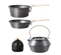 Set da cucina da campeggio | Divertiti a cucinare con pentole e padelle da campeggio, attrezzatura da esterno per padelle e pentole, cucina, escursionismo, zaino in spalla, picnic, barbecue, feste