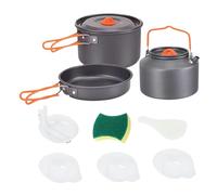 Set da cucina da campeggio - Set da cucina escursionistica | Politica e stufa portatile per viaggi | Passuole antiaderente e fornello per picnic, escursioni e