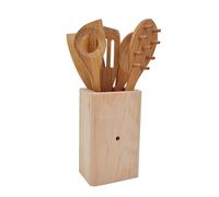 Set da cucina da sei pezzi in legno di cembro e ciliegio con contenitore