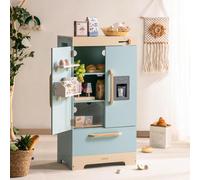 Set da cucina giocattolo in legno ROBUD - con suoni realistici, macchina per il ghiaccio, frigorifero e forno, centro giochi di finzione verde e oro, grande cucina giocattolo con oltre 20 accessori, r