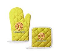 Set da Cucina Guanto e Presina Personalizzati Colorati Idea Regalo Festa della Mamma Dei Nonni Personalizzato Speciale Compleanno Natale per Mamma Nonna Cuoca Chef Famiglia Amore Nonnachef Master