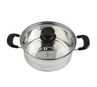 Set da cucina in acciaio inox con dimensioni da 16 cm, 18 cm, 20 cm, per 1 a 4 persone, efficiente conducibilità termica, distribuzione del calore a risparmio energetico, adatto per cene in casa (18