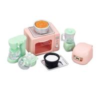 Set da cucina in miniatura, set da cucina in miniatura Mini plastica con fornello per riso elettrico Forno spremiagrumi Cuociuova, per decorazioni per case delle bambole e oggetti di scen