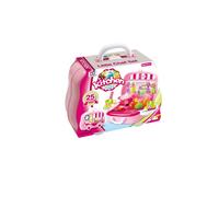Set da cucina in valigetta a forma di macchinina per piccole cuoche
