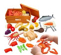 Set da cucina per bambini con cestino, gioco di apprendimento prescolare, cibo giocattolo per bambini, per asilo, casa, attività prescolare, compleanno, ragazze e ragazzi