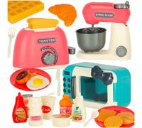 Set da cucina per bambini con microonde, tostapane e frullatore