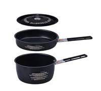 Set da Cucina per Campeggio | Set Di Cucina Per Trekking - Utensili Impilabili Per Stufato E Frittura Con Distribuzione Uniforme Del Calore Per Passeggiate In Famiglia Spiaggia Picnic Escursionismo